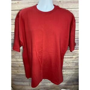 Vintage Eddie Bauer Large Red T-Shirt 100% Cotton Made in USA